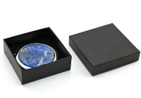 Зеркальце складное с лазуритом пакистанским, серебристое AZRK-3740-770/ai