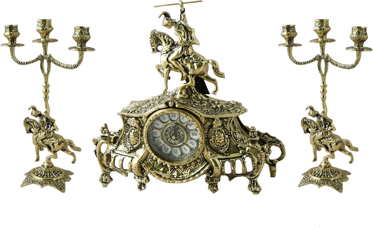 Часы каминные с канделябрами КОША BP-17039