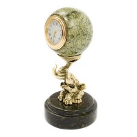 Часы из камня СЛОН НА ШАРЕ AZY-6389