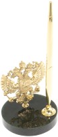 Подставка для ручки из нефрита и бронзы ГЕРБ РФ 072127021