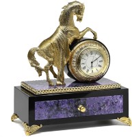 Часы настольные из камня чароита КОНЬ 037rk.3740241