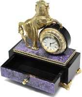 Часы настольные из камня чароита КОНЬ 037rk.3740241