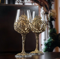 Набор из 2-х бокалов для вина ЛОЗА РОЯЛ в деревянном футляре GP-13000557 