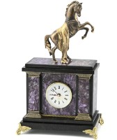 Часы бронзовые с чароитом КОНЬ С ПОПОНОЙ 037.rk3740219rv Часы бронзовые с чароитом КОНЬ С ПОПОНОЙ 037.rk3740219rv