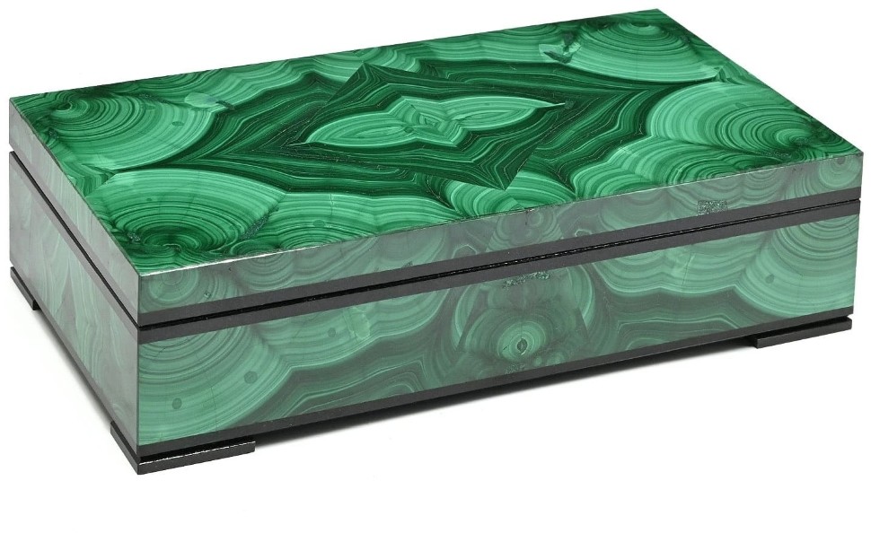 Шкатулка из малахита ЛЮКС 037rk.3200140-1