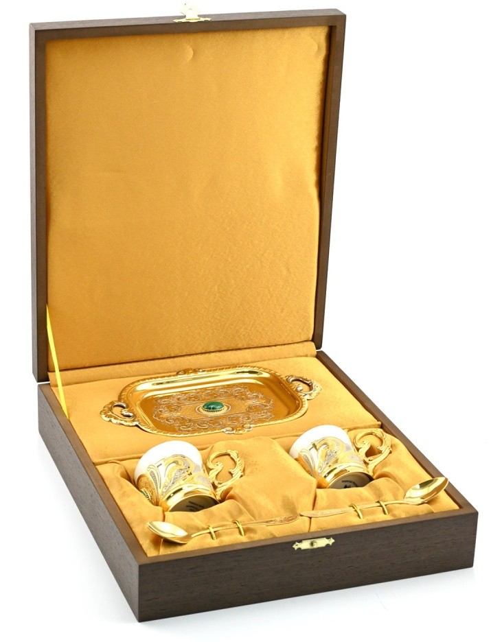 Кофейный сервиз на 2 персоны МАЛАХИТОВЫЙ AZRK-3331065