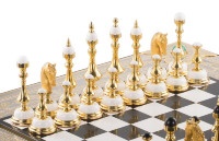 Шахматы подарочные из камня БАТАЛИЯ Златоуст AZY120168