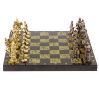 Шахматы подарочные из змеевика БОГАТЫРИ AZY-126129