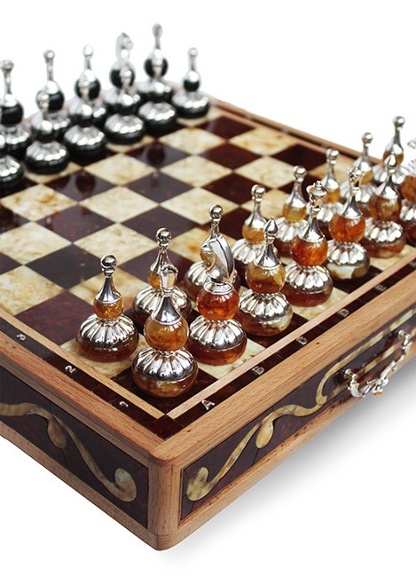 Шахматы из янтаря AZJ-HD8-chess Шахматы из янтаря AZJ-HD8-chess