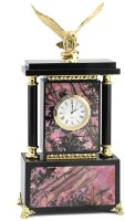 Часы каминные из родонита ОРЁЛ AZRK-3730403 Часы каминные из родонита ОРЁЛ AZRK-3730403
