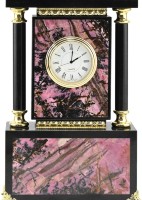 Часы каминные из родонита ОРЁЛ AZRK-3730403 Часы каминные из родонита ОРЁЛ AZRK-3730403