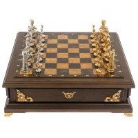 Шахматный ларец из карельской березы ДРЕВНИЙ РИМ AZY-129755