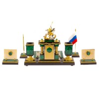 Настольный письменный набор из малахита ГЕОРГИЙ ПОБЕДОНОСЕЦ 072125279