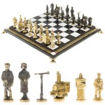 Шахматы подарочные РЖД с фигурами из бронзы AZY-123813