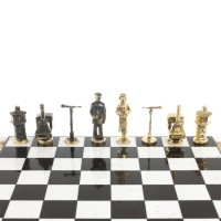 Шахматы подарочные РЖД с фигурами из бронзы AZY-123813