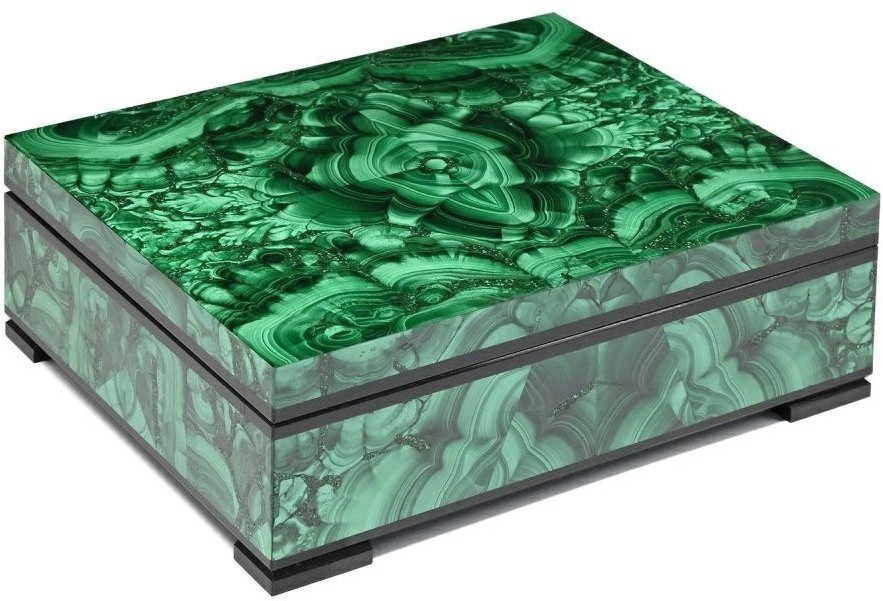 Шкатулка из малахита УЗОР AZRK-3200143-3 Шкатулка из малахита УЗОР AZRK-3200143-3