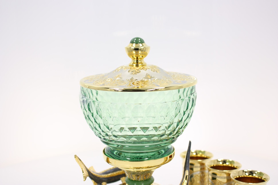 Икорница с рюмками ДАРЫ МОРЯ AZS-05775Ц Икорница с рюмками ДАРЫ МОРЯ AZS-05775Ц