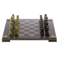 Шахматы из змеевика ТУРНИРНЫЕ с гравировкой AZY-124608