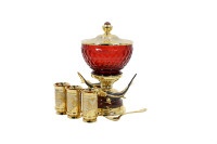 Икорница с рюмками ДАРЫ МОРЯ AZS-05755Ц Икорница с рюмками ДАРЫ МОРЯ AZS-05755Ц