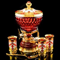 Икорница с рюмками ДАРЫ МОРЯ AZS-05757Ц
