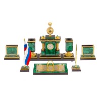 Настольный письменный набор из малахита ДЕРЖАВА 072125280