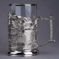 Подстаканник никелированный ПАРОВОЗЫ 061.L1068N
