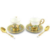 Кофейный сервиз на 2 персоны ВЕСЕННИЕ УЗОРЫ AZRK-3330378