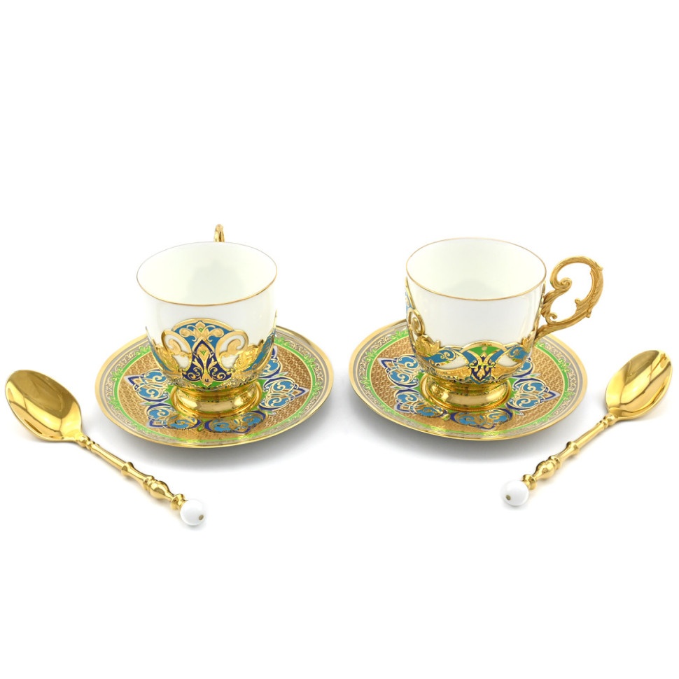 Кофейный сервиз на 2 персоны ВЕСЕННИЕ УЗОРЫ AZRK-3330378