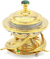 Икорница подарочная СТЕРЛЯДКИ со вставками из малахита 072116464