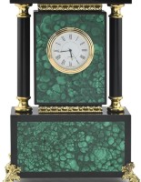 Часы каминные из малахита СОВА AZRK-3200555 Часы каминные из малахита СОВА AZRK-3200555