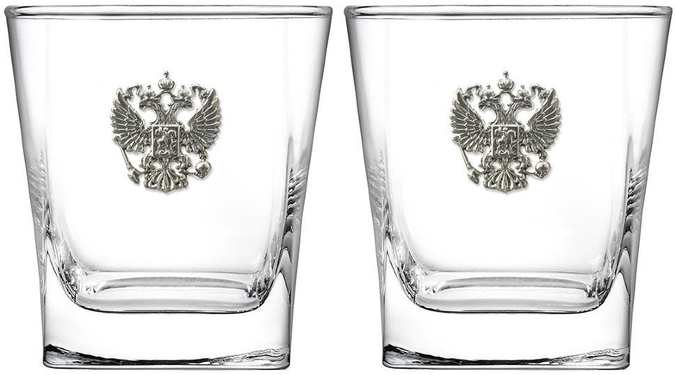 Набор бокалов для виски ГЕРБ РОССИИ в подарочной коробке (4 шт.) GP-10056567