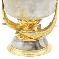 Икорница подарочная из горного хрусталя ДВА ОСЕТРА 037rk3330344/2
