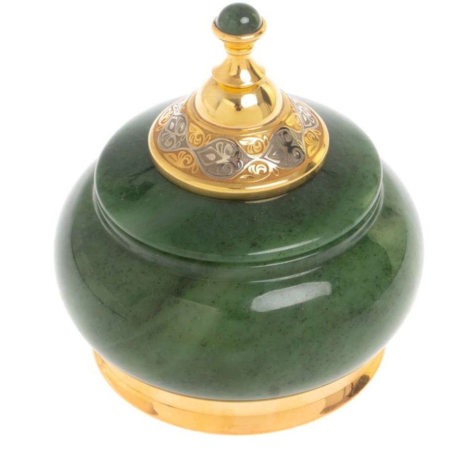 Икорница с крышкой  НЕФРИТОВАЯ 072126810