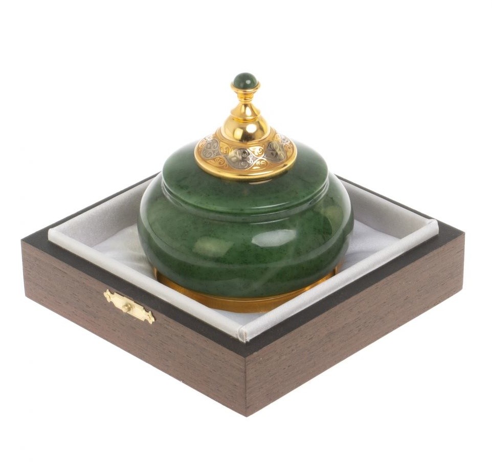 Икорница с крышкой  НЕФРИТОВАЯ 072126810