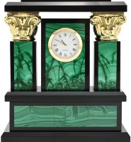 Часы каминные из малахита ГЕОРГИЙ ПОБЕДОНОСЕЦ AZRK-3200-528ct