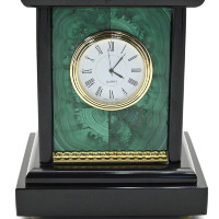 Часы настольные из малахита ГОРНЫЙ ОРЁЛ AZRK-3200544