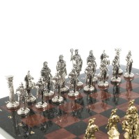 Шахматы подарочные из камня РИМЛЯНЕ VS ГАЛЛЫ AZY-122643