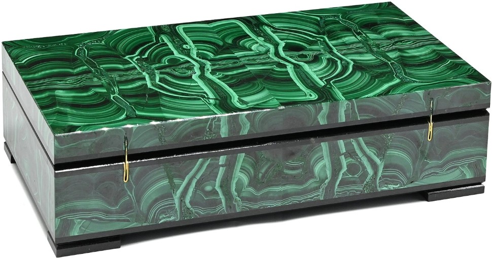 Шкатулка из малахита УЗОР 037rk.3200141-1