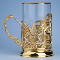 Подстаканник подарочный МАЛИНОВЫЙ ЗВОН (Золочение, серебрение) 061.L119G Подстаканник подарочный МАЛИНОВЫЙ ЗВОН (Золочение, серебрение) 061.L119G