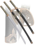 Набор самурайских мечей (2 шт) D-50013-BK-KA-WA
