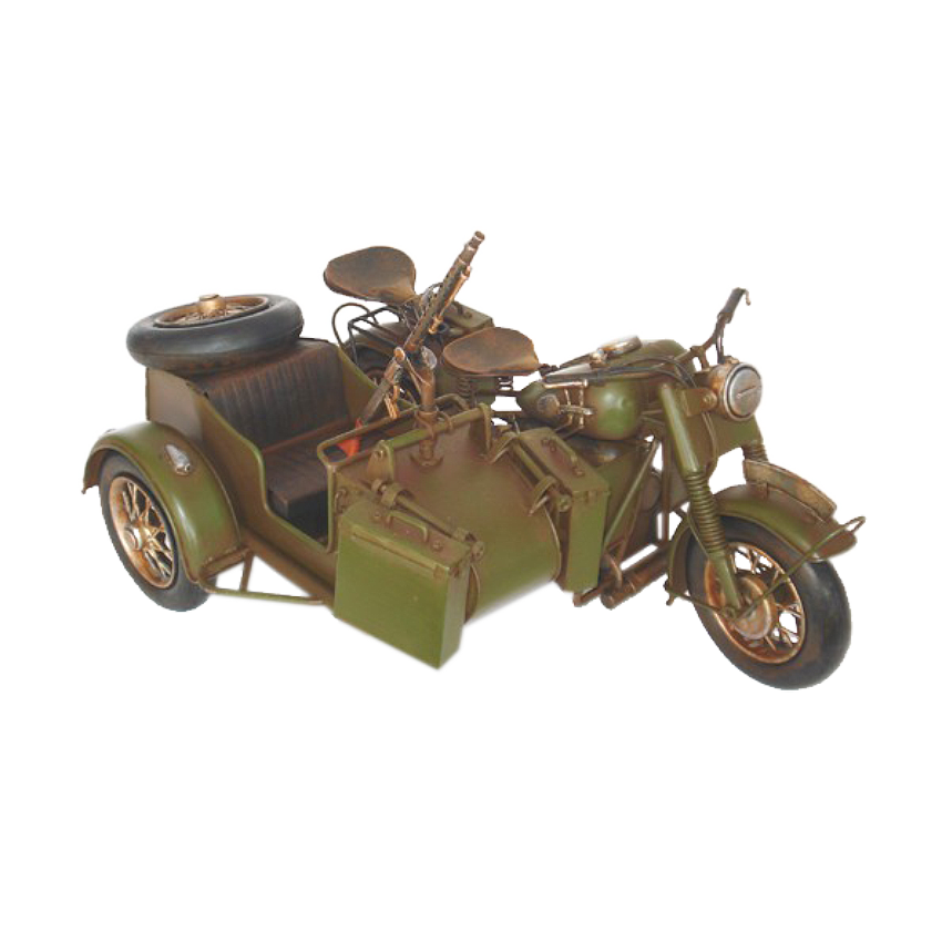 Модель. Мотоцикл АРМЕЙСКИЙ МОТОЦИКЛ С КОЛЯСКОЙ BMW R75 войск Вермахта RD-0910-E-1497