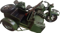 Модель. Мотоцикл АРМЕЙСКИЙ МОТОЦИКЛ С КОЛЯСКОЙ BMW R75 войск Вермахта RD-0910-E-1497