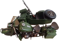 Модель. Мотоцикл АРМЕЙСКИЙ МОТОЦИКЛ С КОЛЯСКОЙ BMW R75 войск Вермахта RD-0910-E-1497