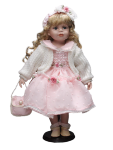 Кукла фарфоровая на подставке YF-18613