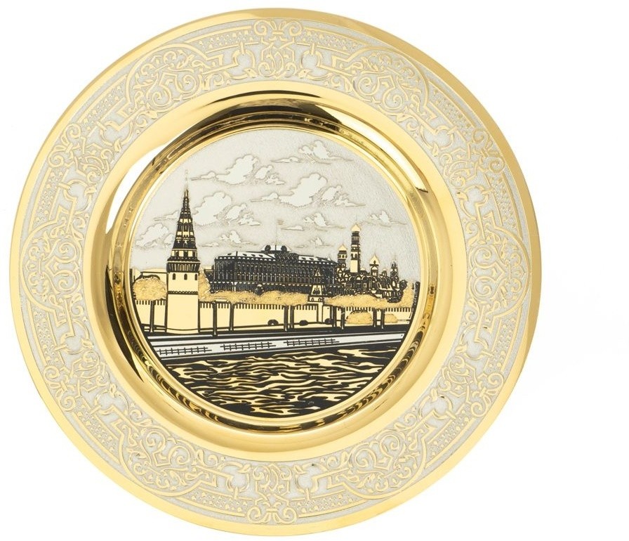 Тарелка с гравюрой МОСКОВСКИЙ КРЕМЛЬ AZY-128441