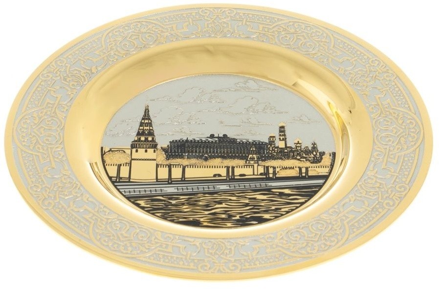 Тарелка с гравюрой МОСКОВСКИЙ КРЕМЛЬ AZY-128441