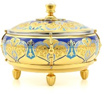 Шкатулка подарочная ЖЕМЧУЖИНА с эмалью AZRK-3331-044-3 Шкатулка подарочная ЖЕМЧУЖИНА с эмалью AZRK-3331-044-3