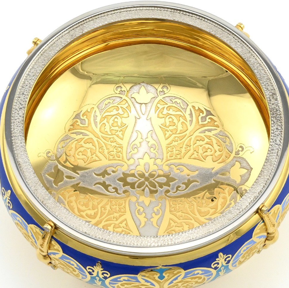 Шкатулка подарочная ЖЕМЧУЖИНА с эмалью AZRK-3331-044-3 Шкатулка подарочная ЖЕМЧУЖИНА с эмалью AZRK-3331-044-3