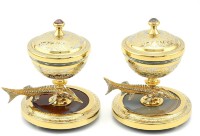 Икорница подарочная ОСЁТР на подставке из яшмы 0728677