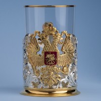 Подстаканник ГЕРБ РФ (золочение, серебрение) 061.L1111G Подстаканник ГЕРБ РФ (золочение, серебрение) 061.L1111G
